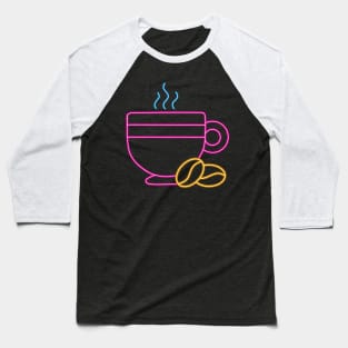Coffee Line Light Baseball T-Shirt